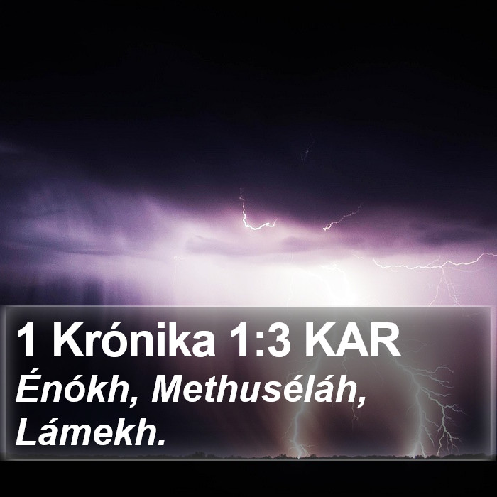 1 Krónika 1:3 KAR Bible Study