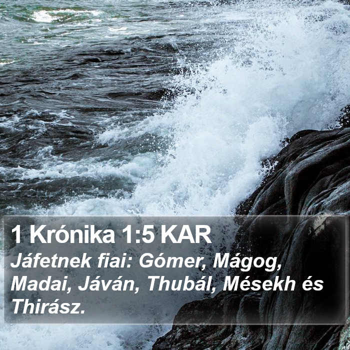 1 Krónika 1:5 KAR Bible Study