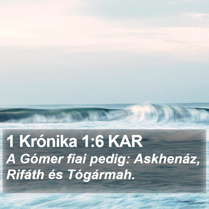 1 Krónika 1:6 KAR Bible Study