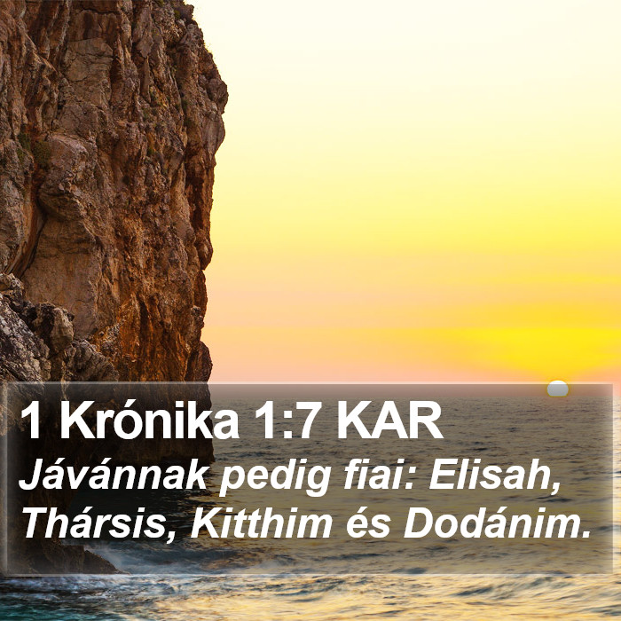 1 Krónika 1:7 KAR Bible Study