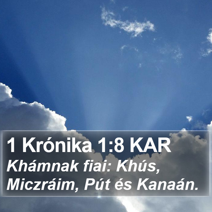 1 Krónika 1:8 KAR Bible Study