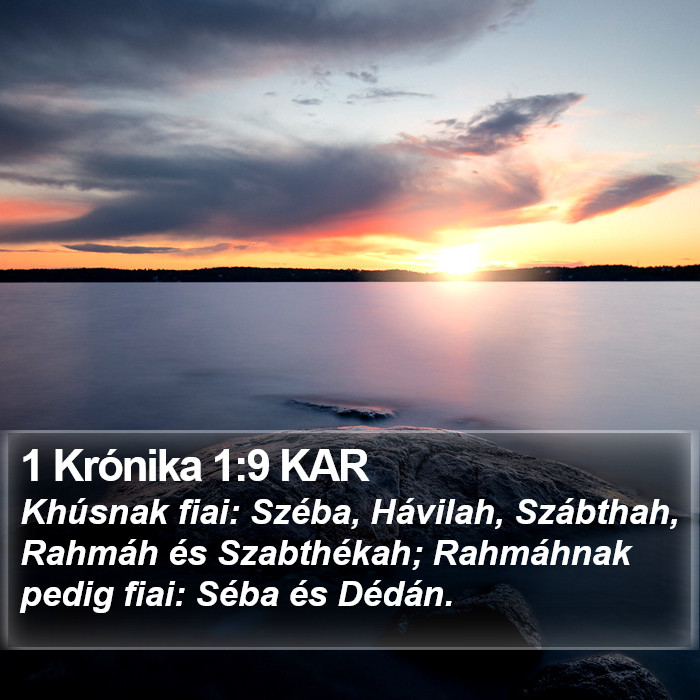 1 Krónika 1:9 KAR Bible Study