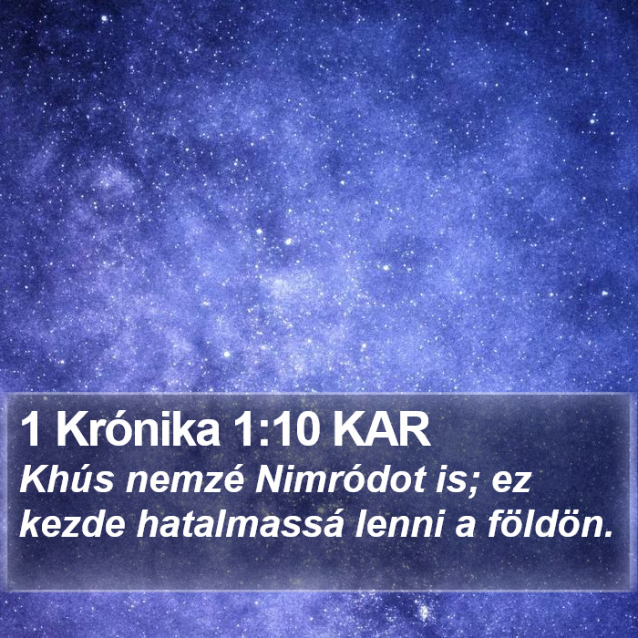 1 Krónika 1:10 KAR Bible Study