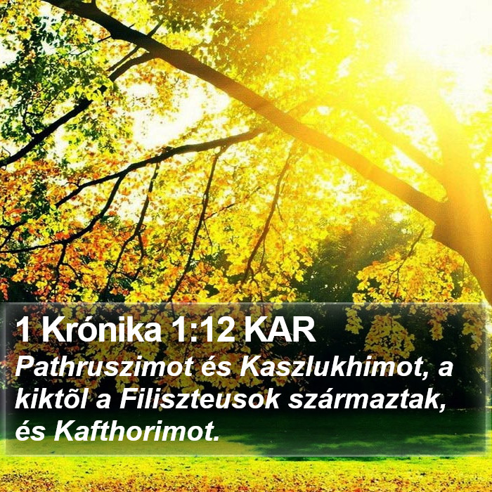 1 Krónika 1:12 KAR Bible Study