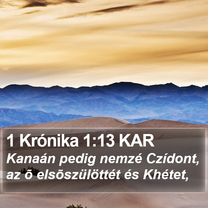 1 Krónika 1:13 KAR Bible Study