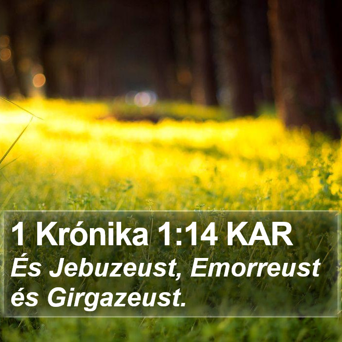 1 Krónika 1:14 KAR Bible Study