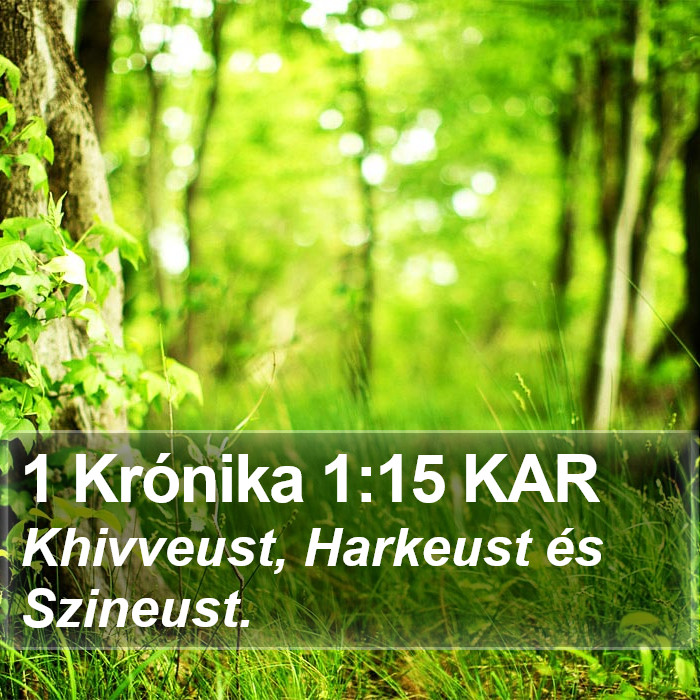 1 Krónika 1:15 KAR Bible Study