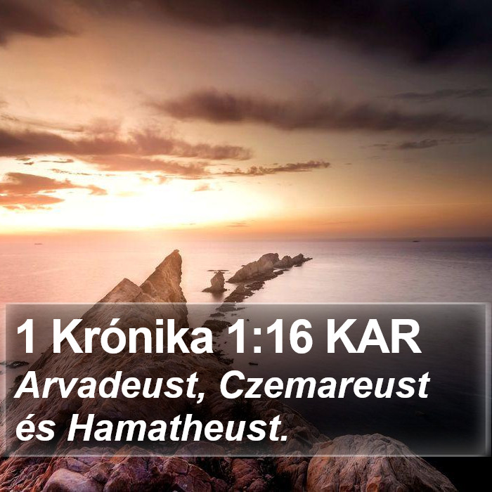 1 Krónika 1:16 KAR Bible Study