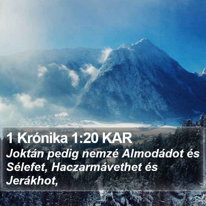 1 Krónika 1:20 KAR Bible Study