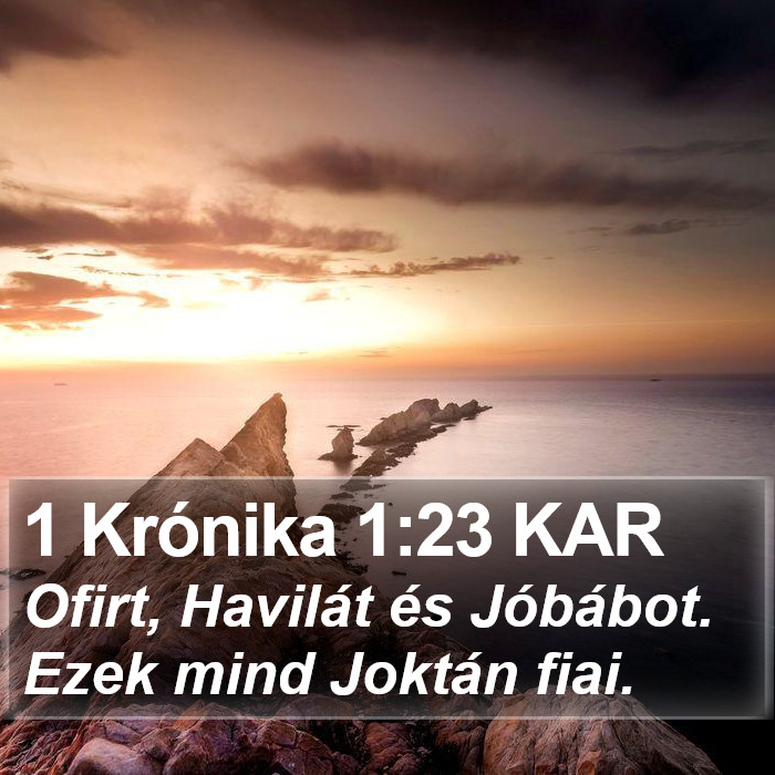 1 Krónika 1:23 KAR Bible Study