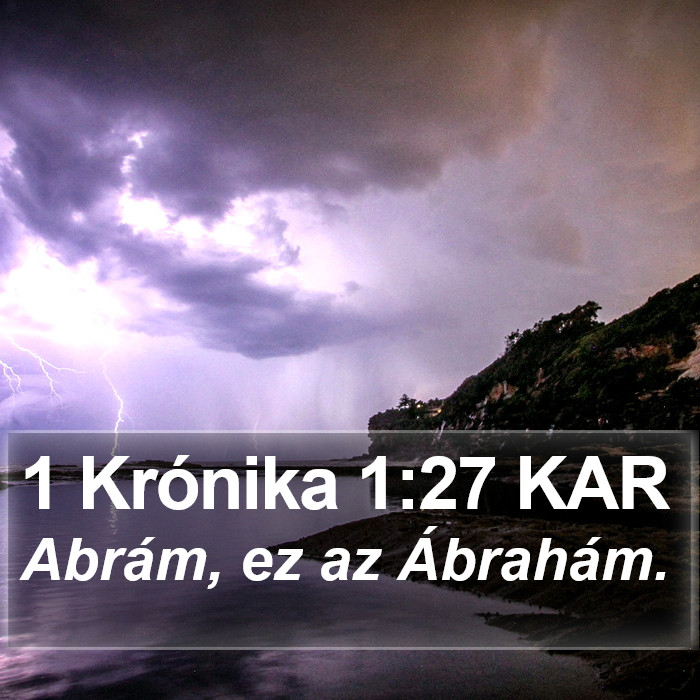 1 Krónika 1:27 KAR Bible Study