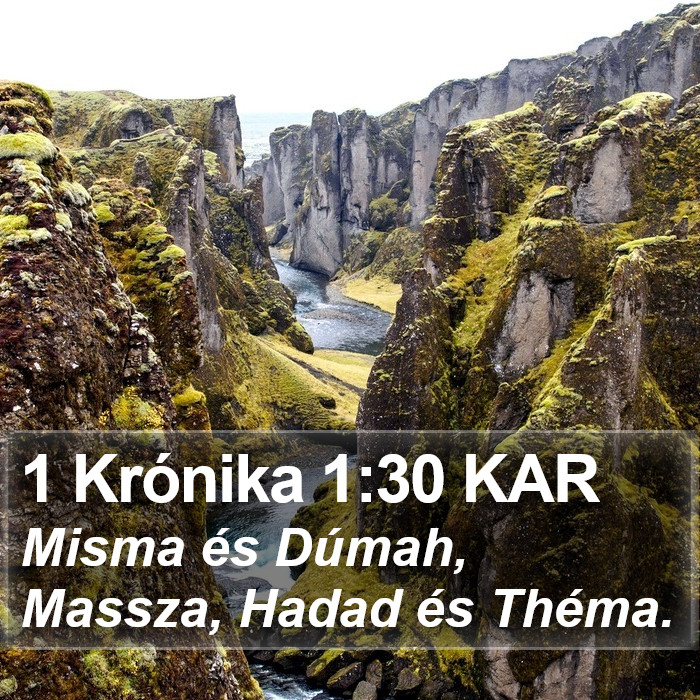 1 Krónika 1:30 KAR Bible Study