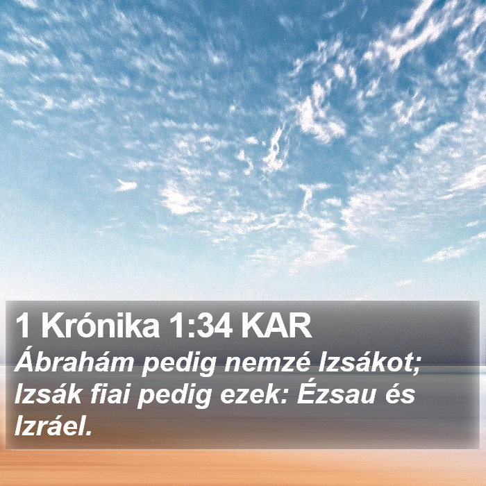 1 Krónika 1:34 KAR Bible Study