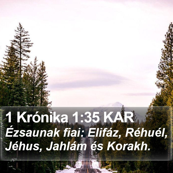 1 Krónika 1:35 KAR Bible Study