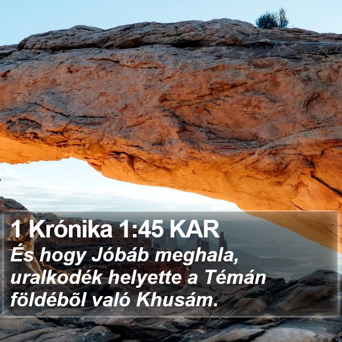 1 Krónika 1:45 KAR Bible Study