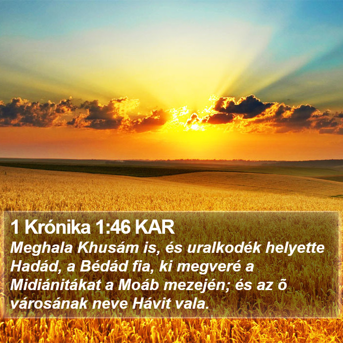 1 Krónika 1:46 KAR Bible Study