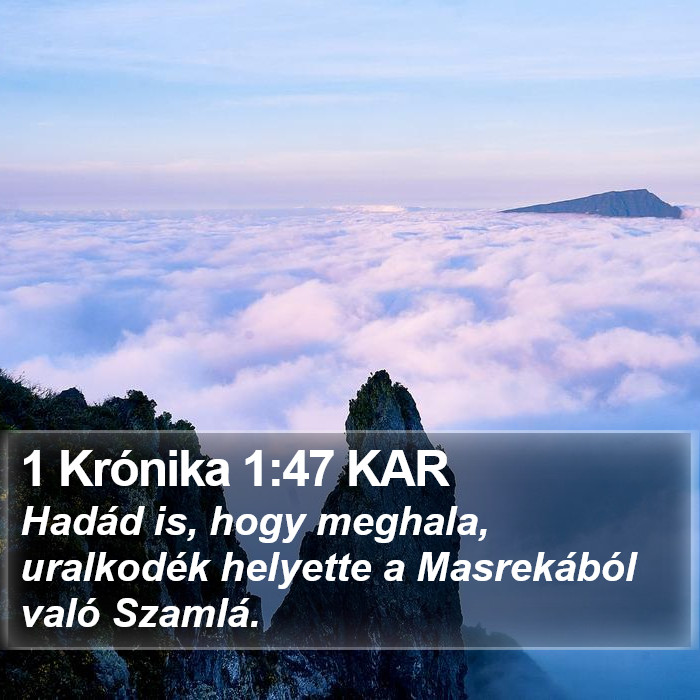 1 Krónika 1:47 KAR Bible Study