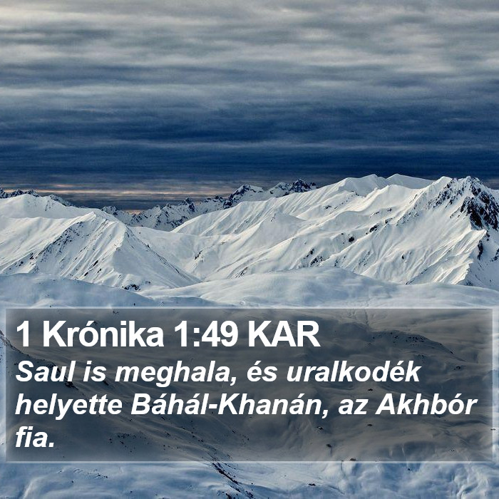 1 Krónika 1:49 KAR Bible Study