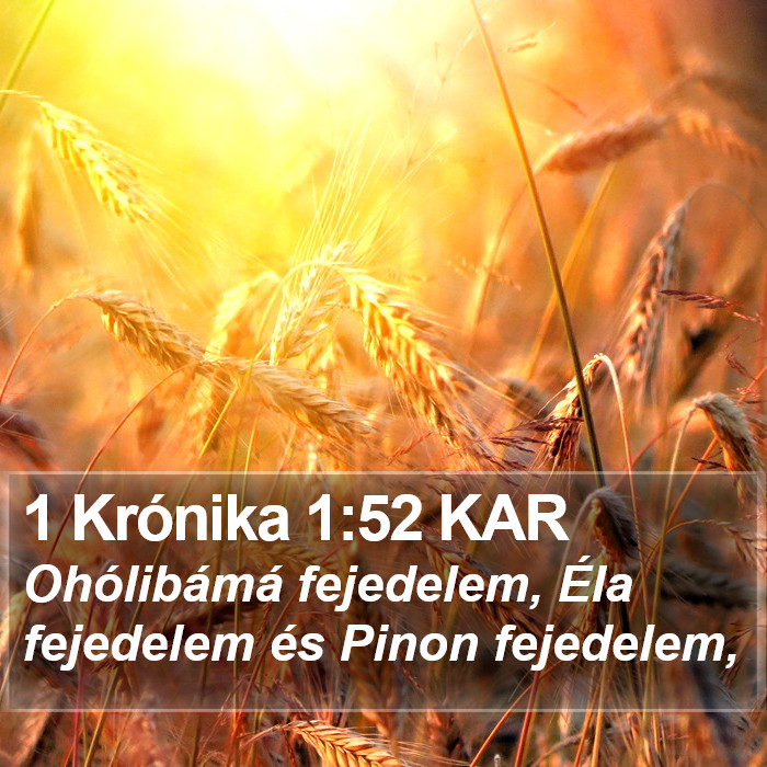 1 Krónika 1:52 KAR Bible Study