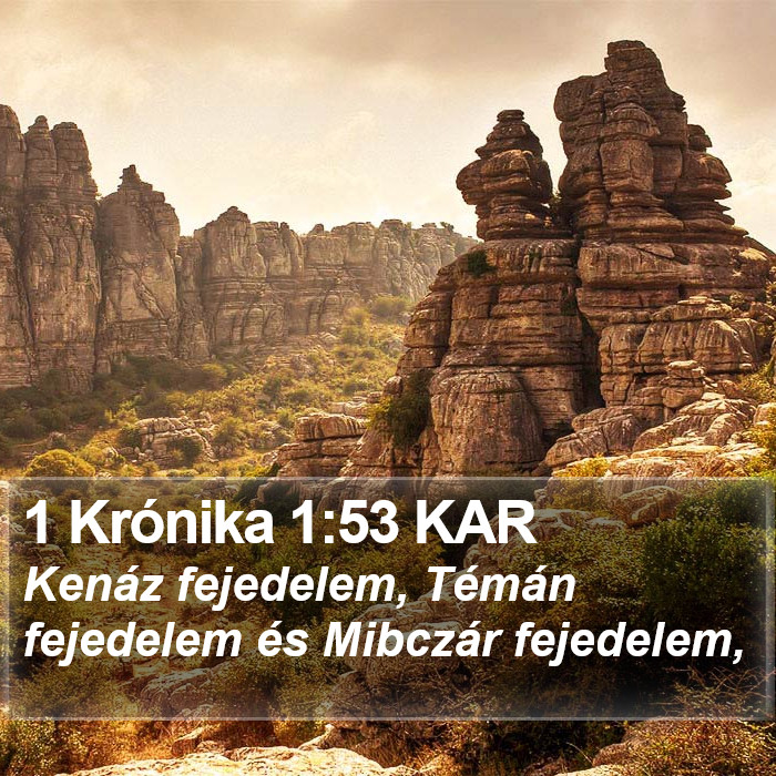 1 Krónika 1:53 KAR Bible Study