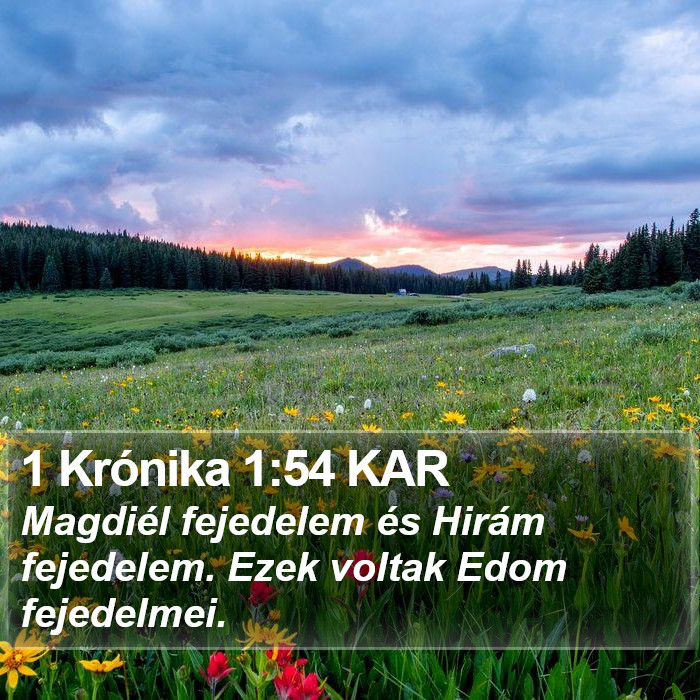 1 Krónika 1:54 KAR Bible Study