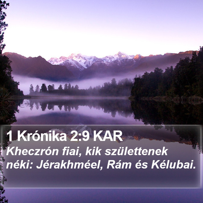 1 Krónika 2:9 KAR Bible Study