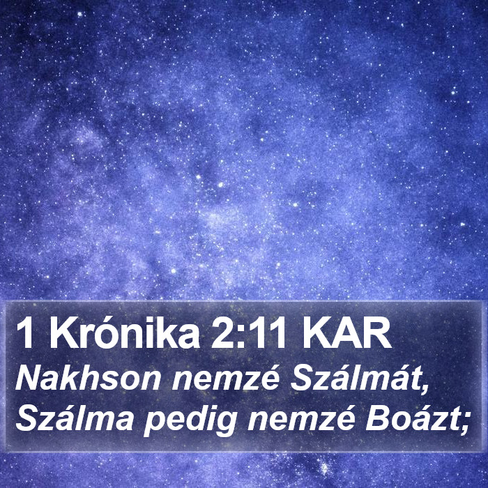 1 Krónika 2:11 KAR Bible Study