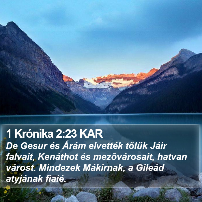 1 Krónika 2:23 KAR Bible Study