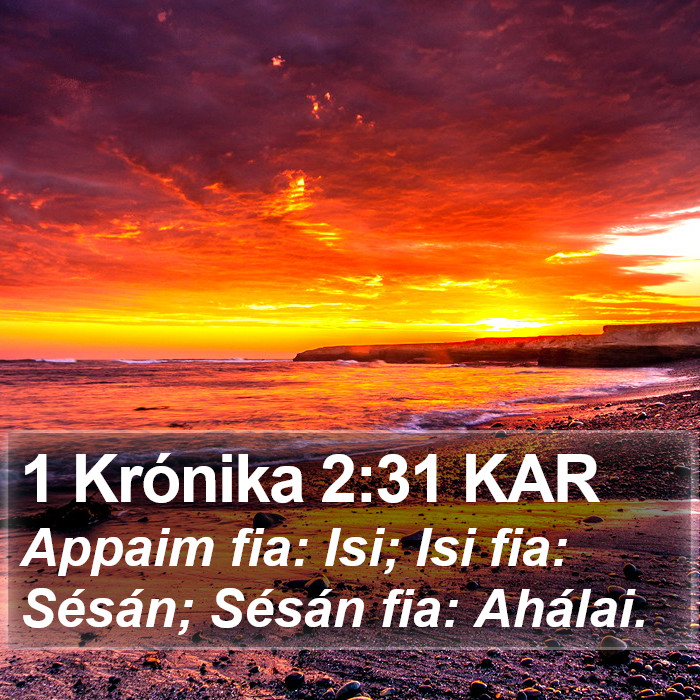 1 Krónika 2:31 KAR Bible Study