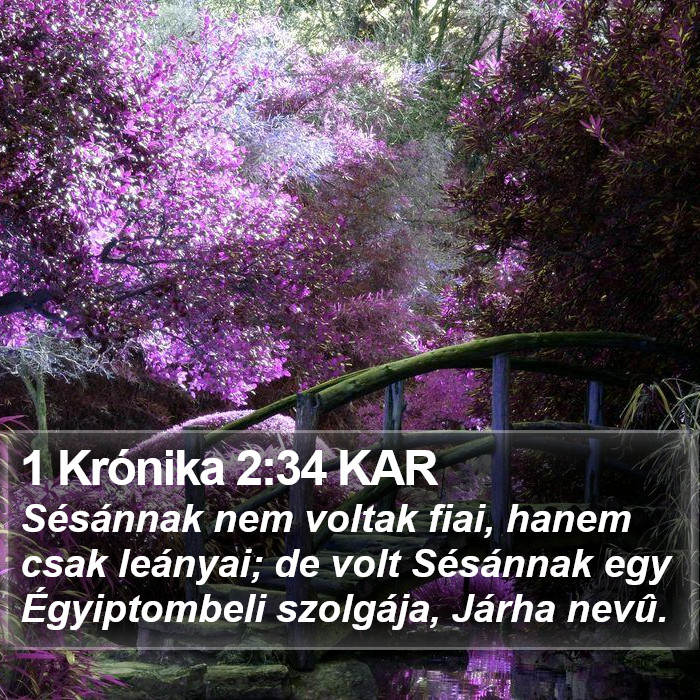 1 Krónika 2:34 KAR Bible Study