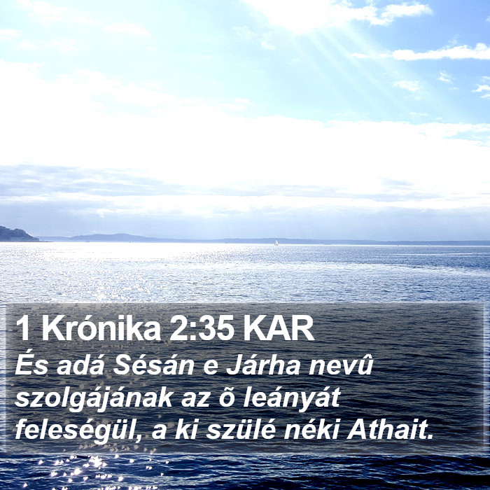 1 Krónika 2:35 KAR Bible Study