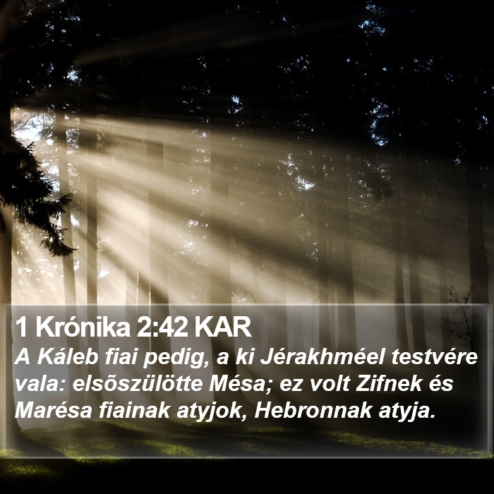 1 Krónika 2:42 KAR Bible Study