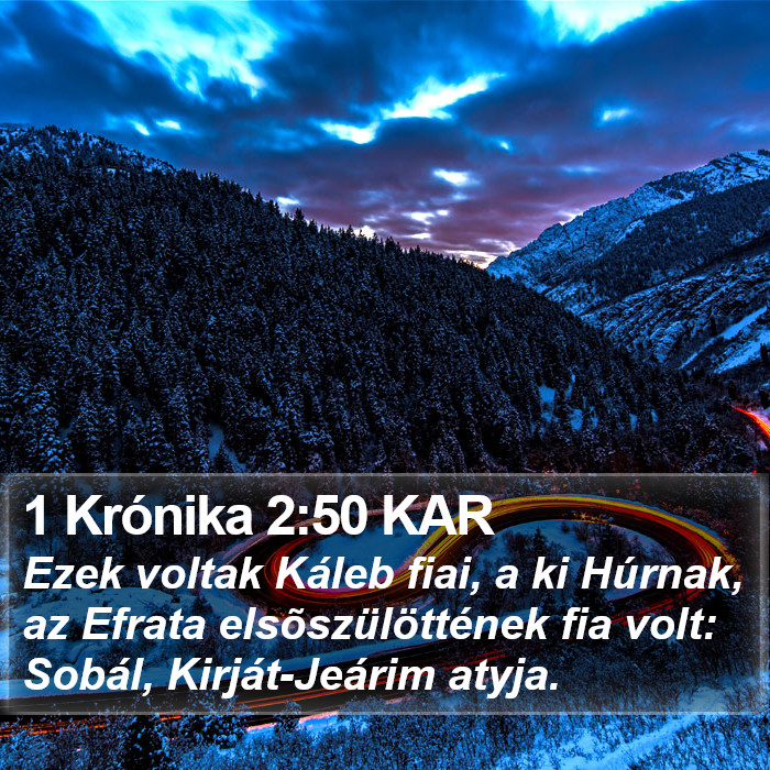 1 Krónika 2:50 KAR Bible Study