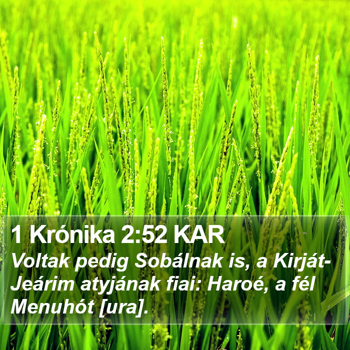 1 Krónika 2:52 KAR Bible Study