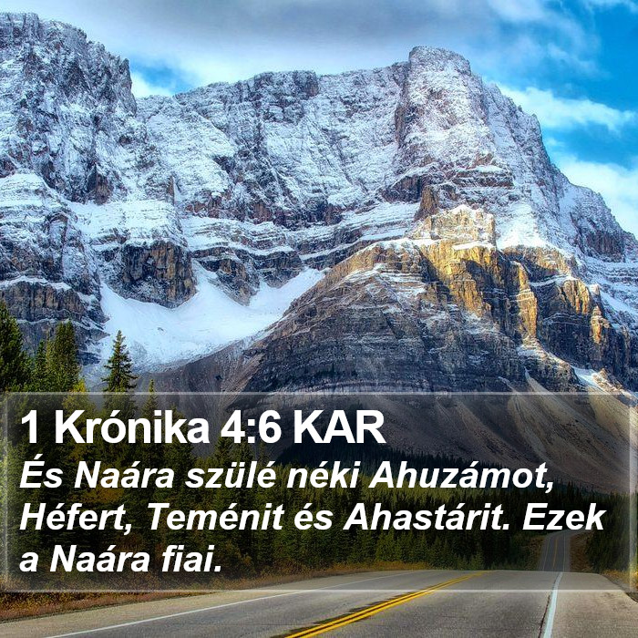 1 Krónika 4:6 KAR Bible Study