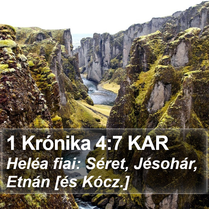 1 Krónika 4:7 KAR Bible Study