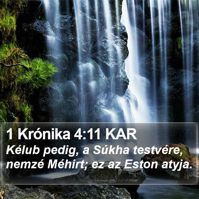 1 Krónika 4:11 KAR Bible Study