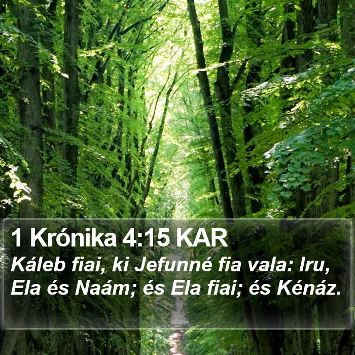 1 Krónika 4:15 KAR Bible Study