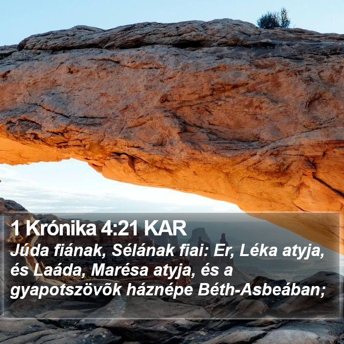 1 Krónika 4:21 KAR Bible Study