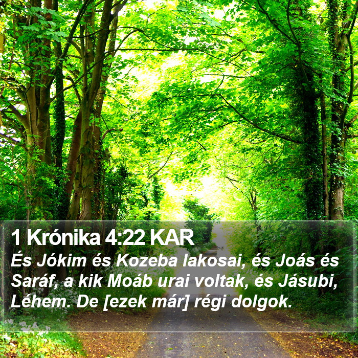 1 Krónika 4:22 KAR Bible Study