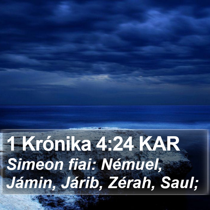 1 Krónika 4:24 KAR Bible Study