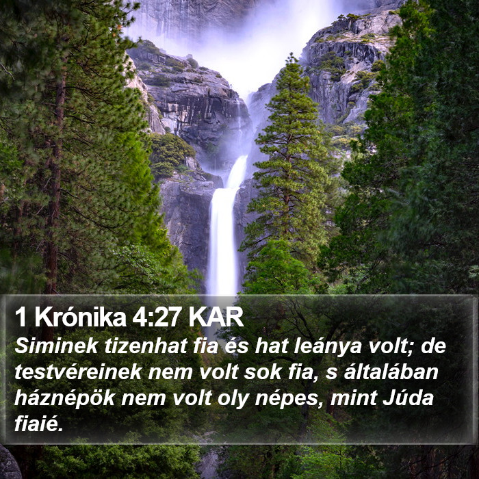 1 Krónika 4:27 KAR Bible Study