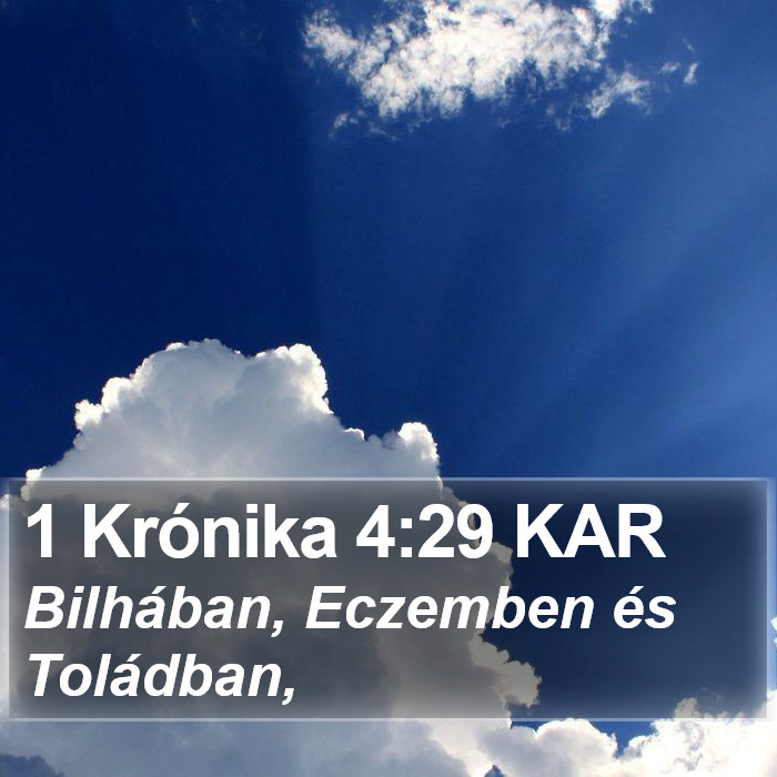 1 Krónika 4:29 KAR Bible Study