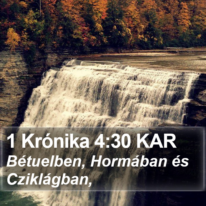 1 Krónika 4:30 KAR Bible Study