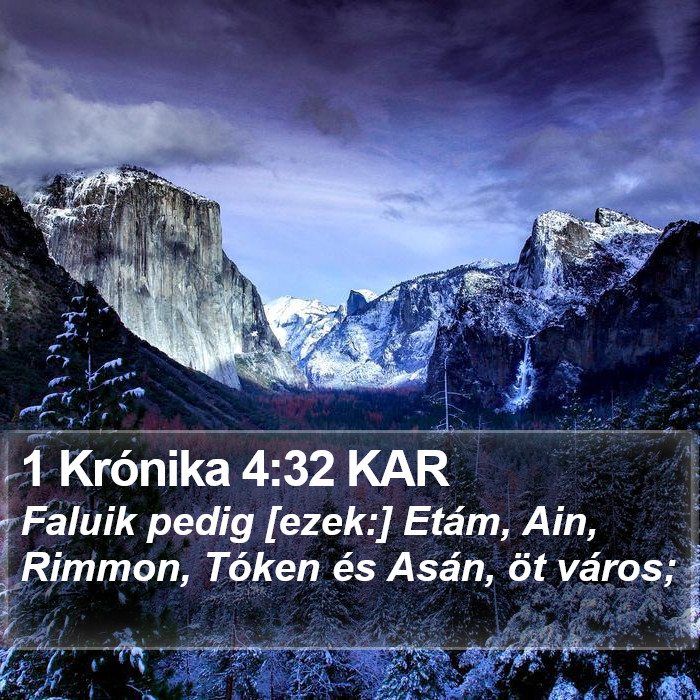 1 Krónika 4:32 KAR Bible Study