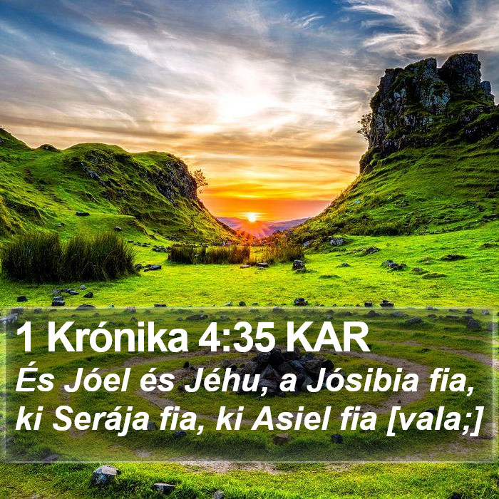 1 Krónika 4:35 KAR Bible Study