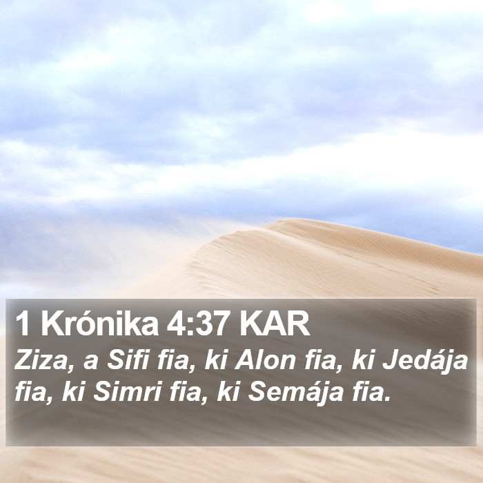 1 Krónika 4:37 KAR Bible Study