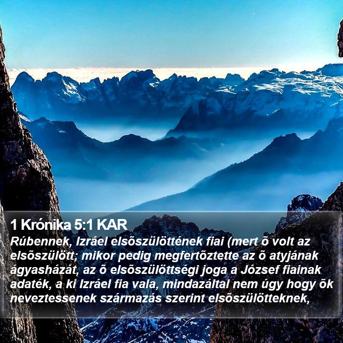 1 Krónika 5:1 KAR Bible Study