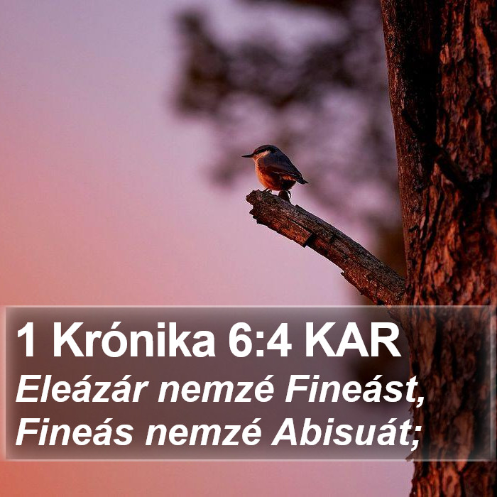 1 Krónika 6:4 KAR Bible Study