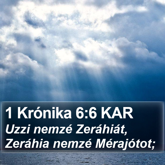 1 Krónika 6:6 KAR Bible Study